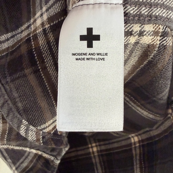 Imogene and Willie sawtooth pearl snap in caldera Men’s Medium Japanese Flannel - Picture 3 of 7